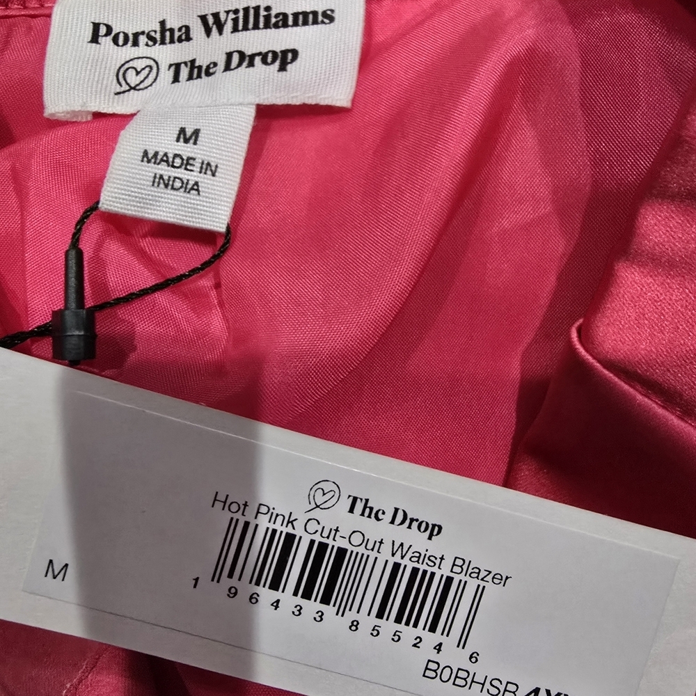 Porsha Williams x The Drop Women's BlackCutout Waist Blazer Size M NWT - Picture 4 of 7